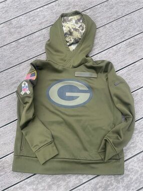 Nike NFL Salute to Service Green Bay Packers Military Hoodie fitted women's L